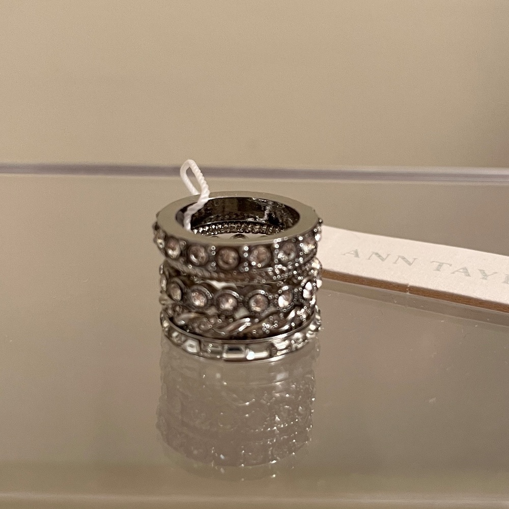 New! Ann Taylor Stacked Ring Set